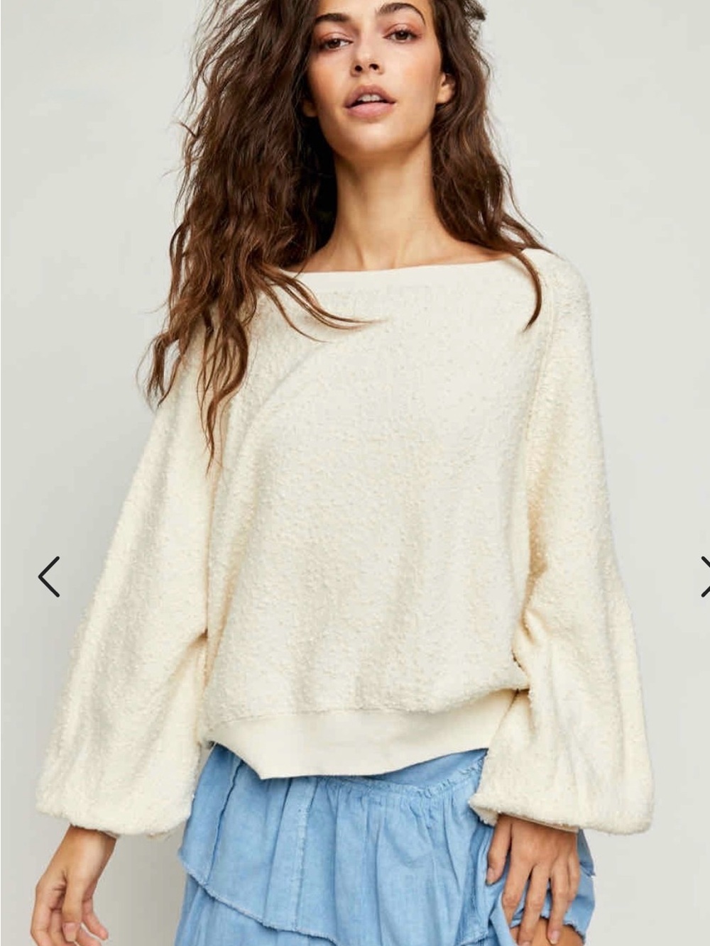 Free People “Found My Friend” Boucle Pullover - NWOT